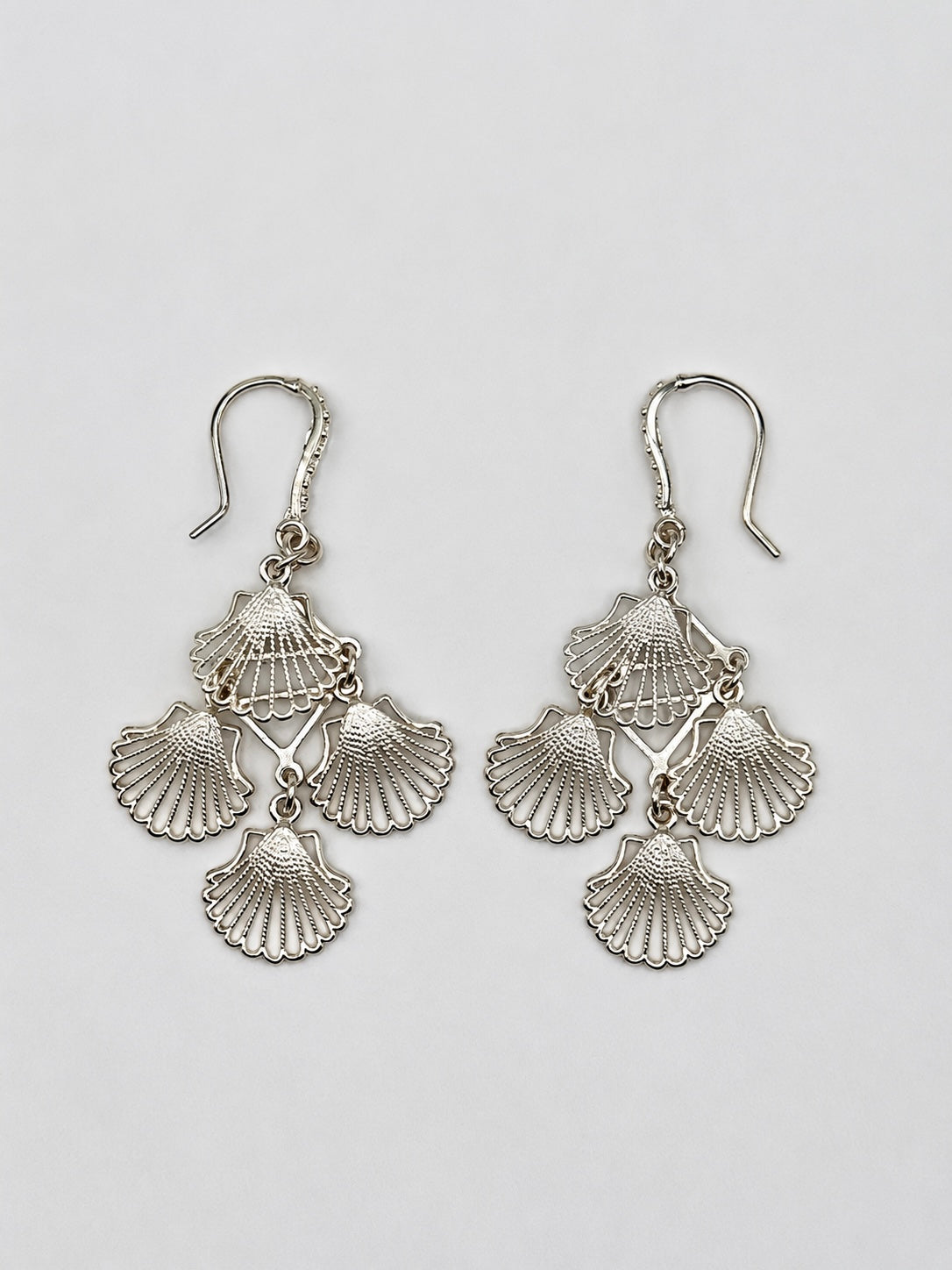 Seashell Silver 950 Cascading Earrings