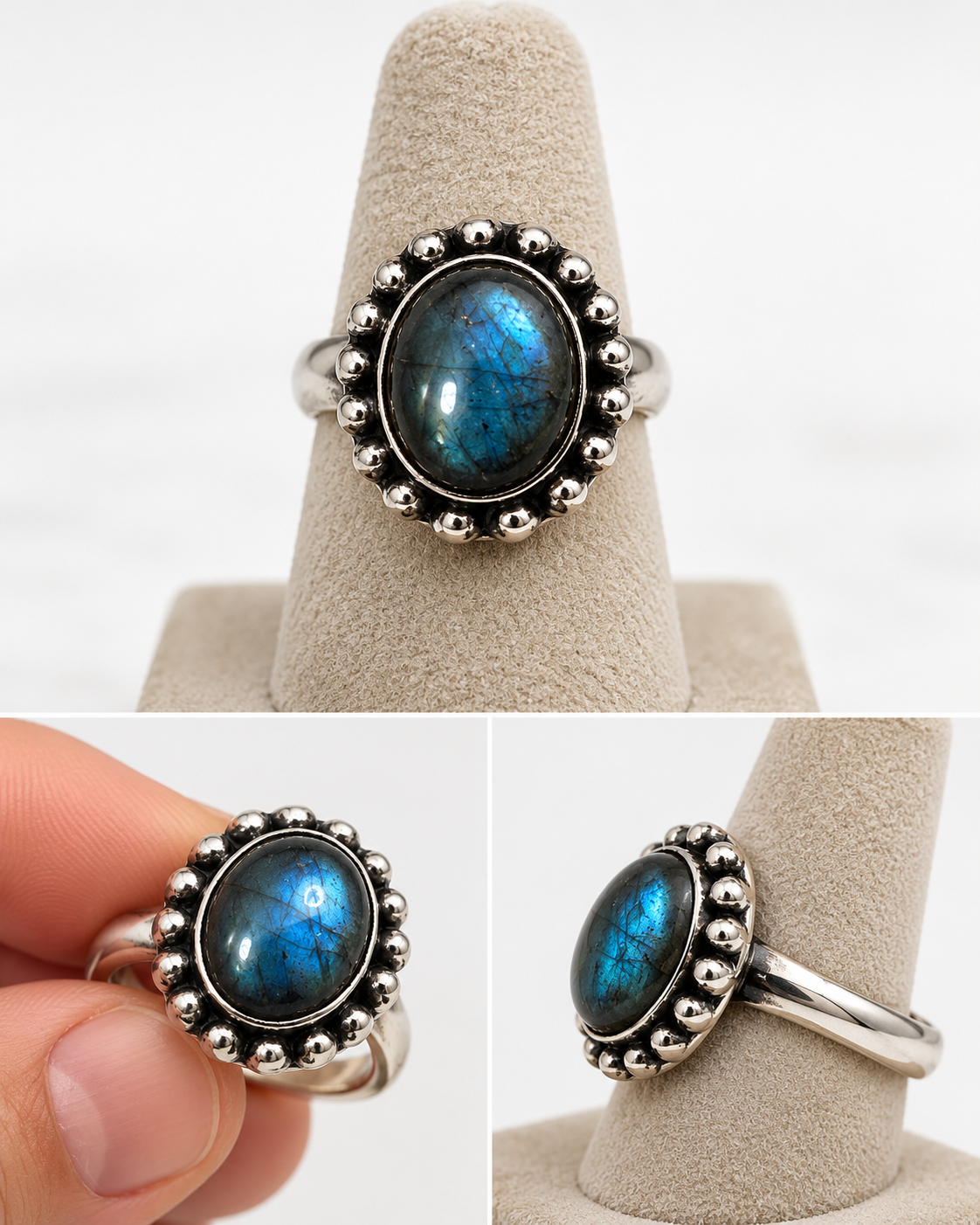 Amethyst Adjustable Ring – Silver 950