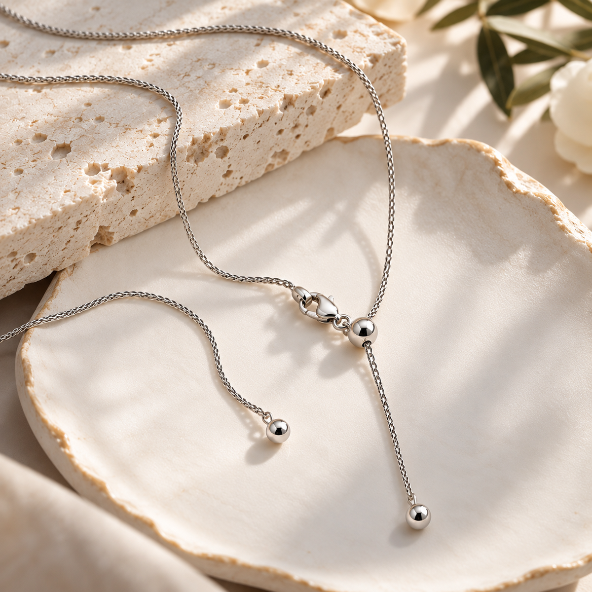 Adjustable 950 Silver Chain