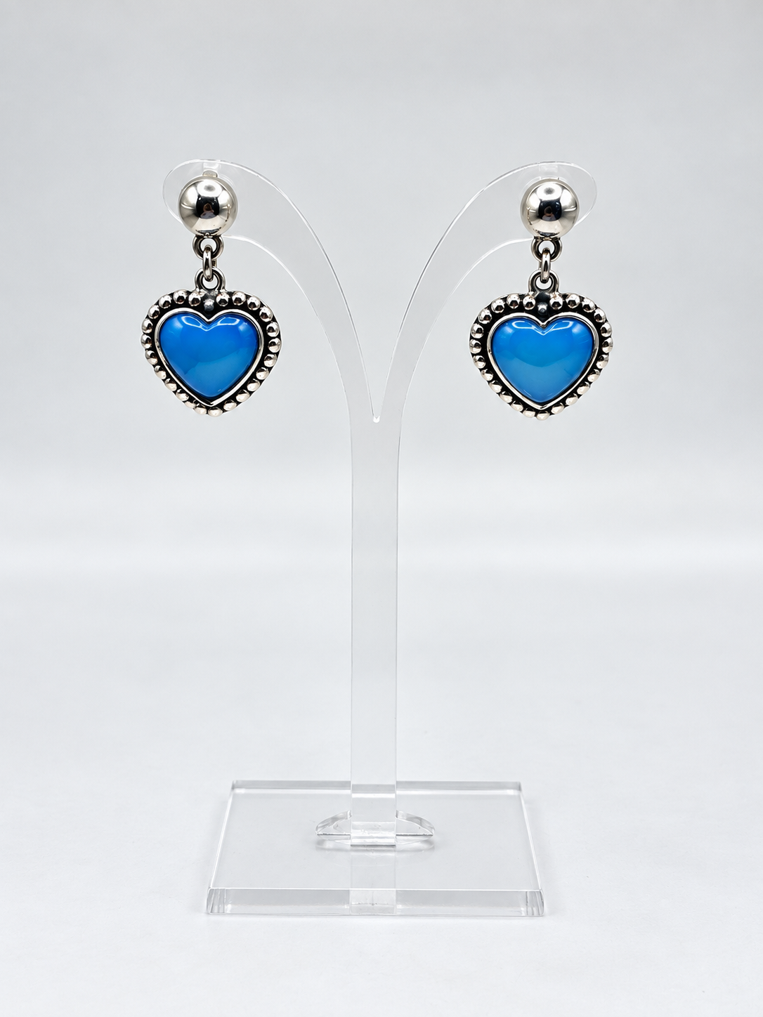 Blue Heart Silver 950 Necklace
