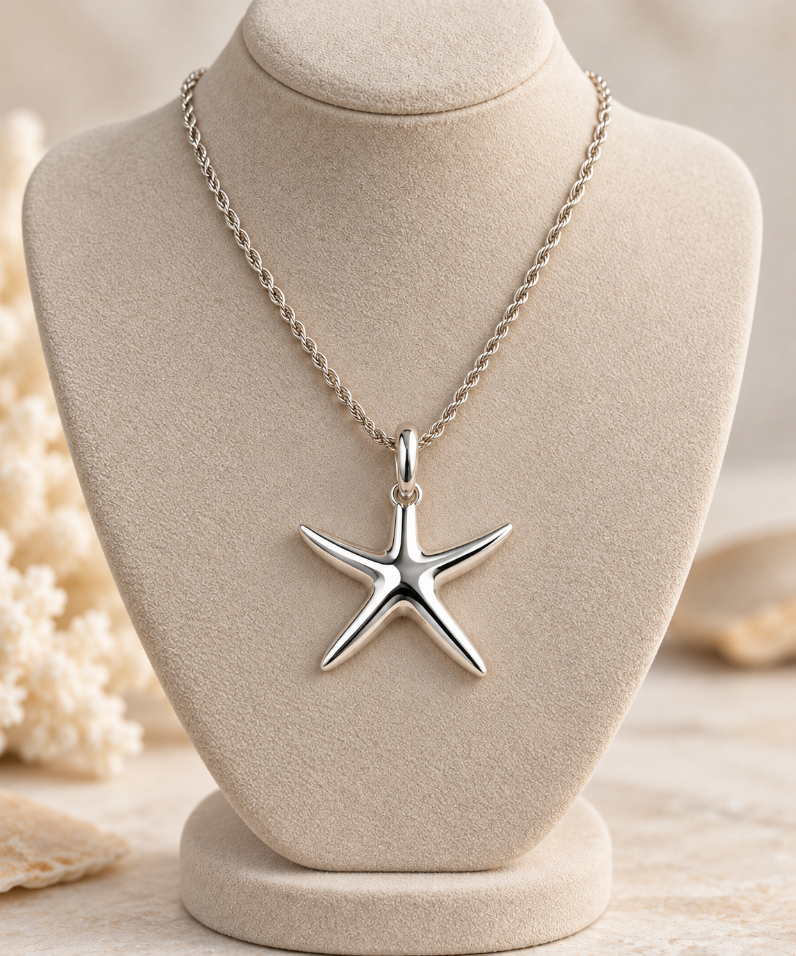 950 Silver Starfish Pendant