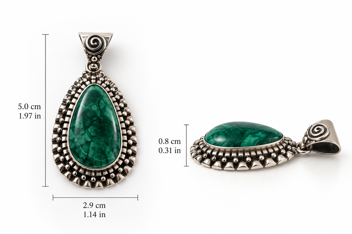 Malachite & Silver 950 Pendant
