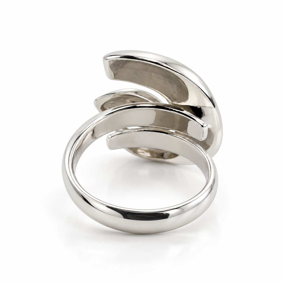 Silver 950 Spiral Statement Ring