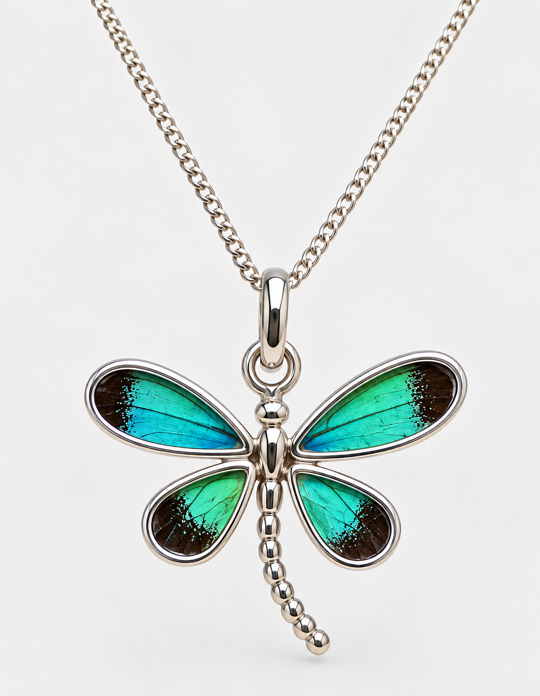 Real Butterfly Wings & Silver 950 Pendant