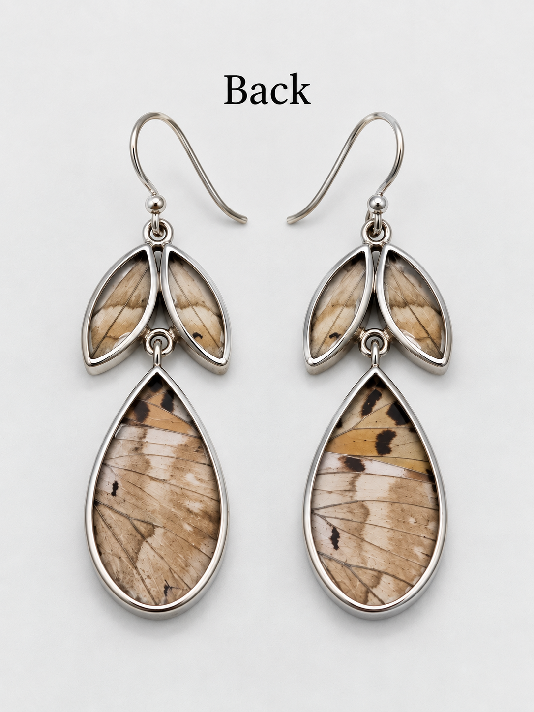 Butterfly Wing & 950 Silver Drop Earrings