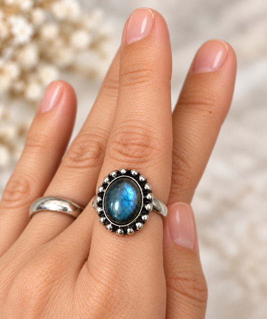 Amethyst Adjustable Ring – Silver 950