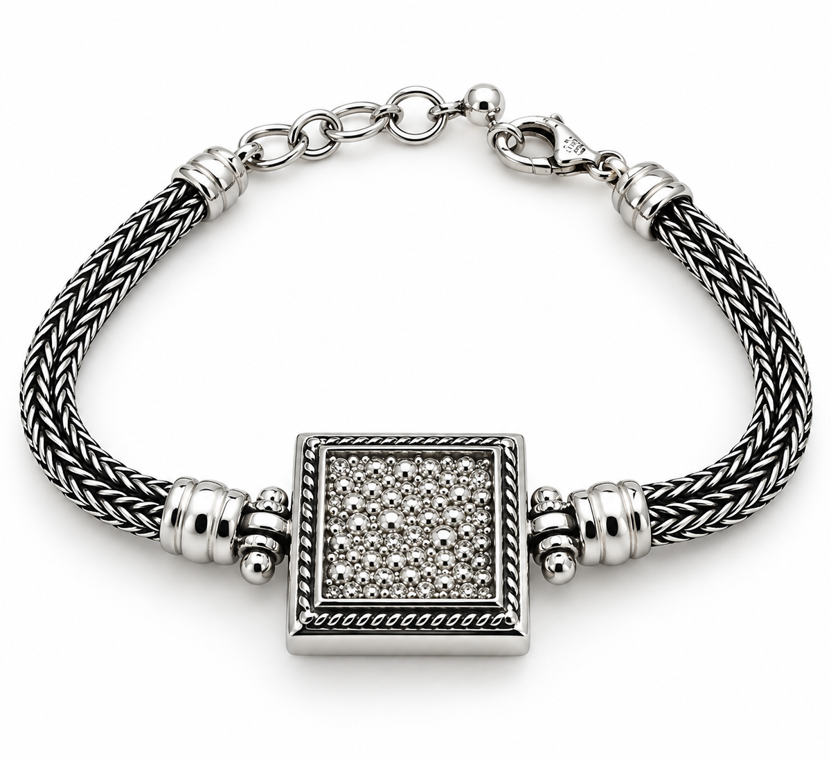 Silver 950 Beaded Center Bracelet