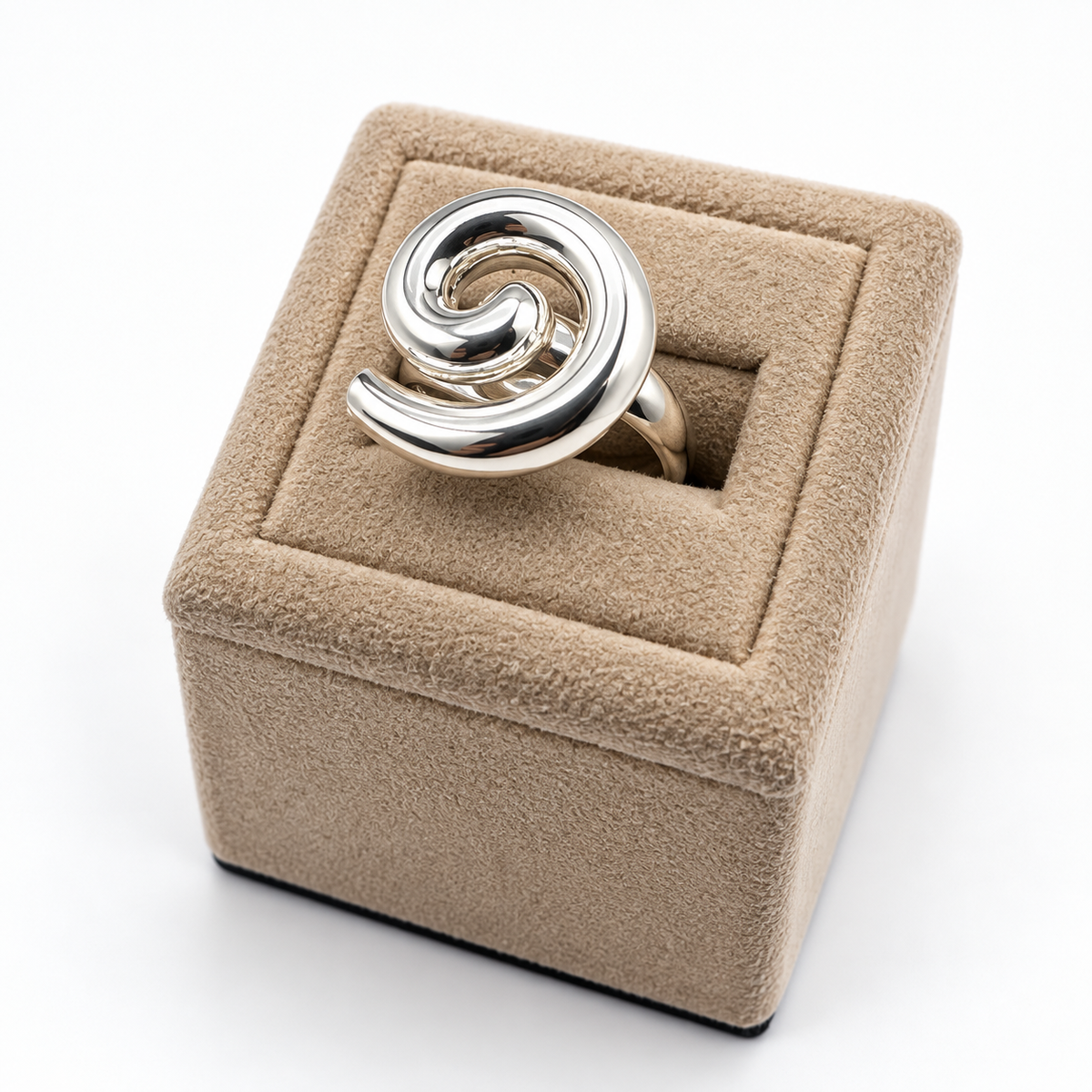 Silver 950 Spiral Statement Ring
