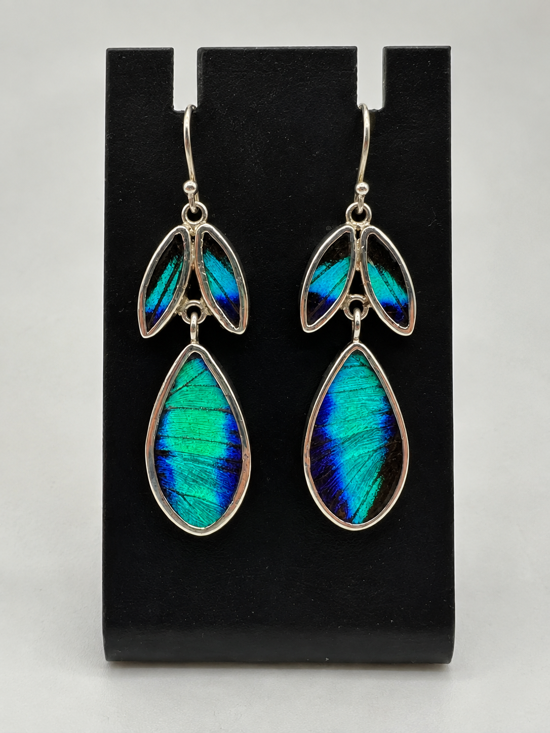 Butterfly Wing & 950 Silver Drop Earrings