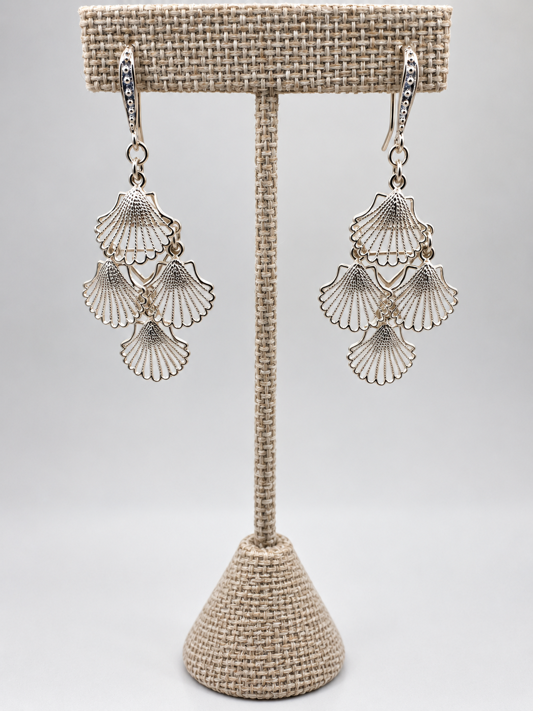 Seashell Silver 950 Cascading Earrings