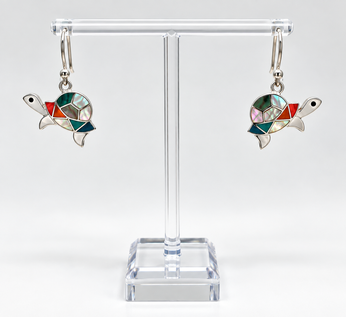 Mother of Pearl, Spondylus, Abalone & Chrysocolla Turtle Jewelry Set