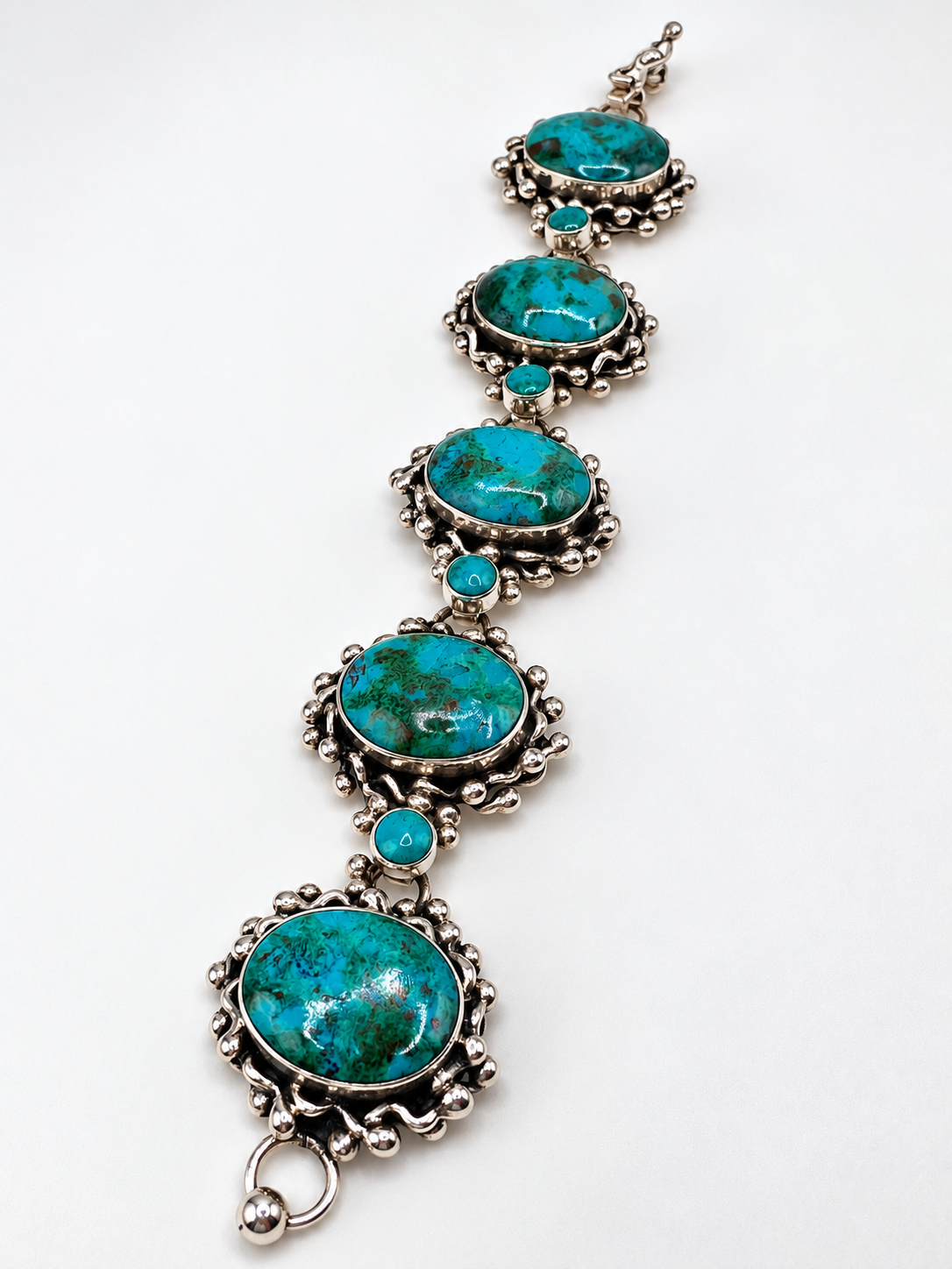 Chrysocolla & Peruvian Turquoise Bracelet