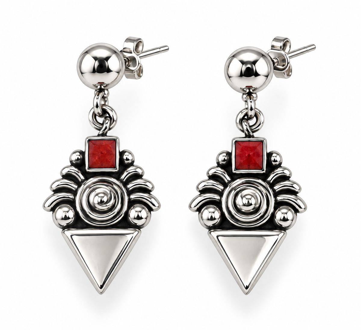 Spondylus & Silver 950 Earrings