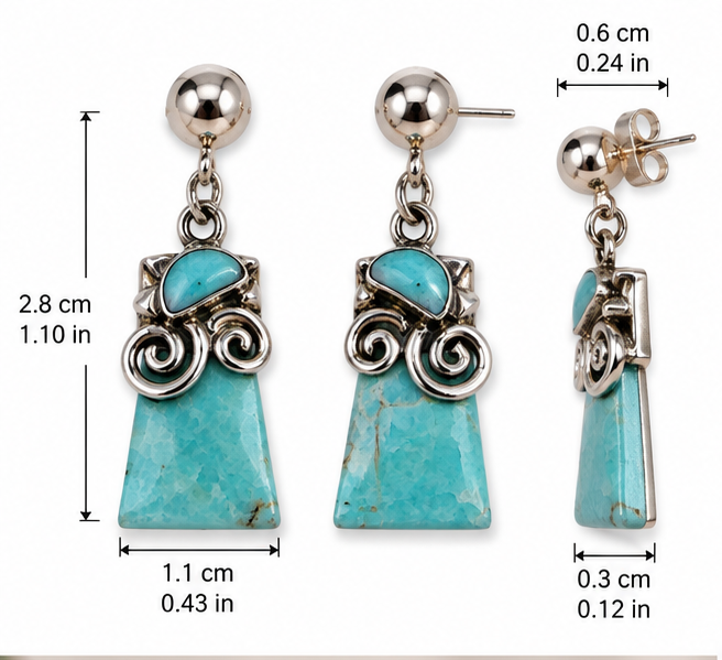 Amazonite & Silver 950 Earrings