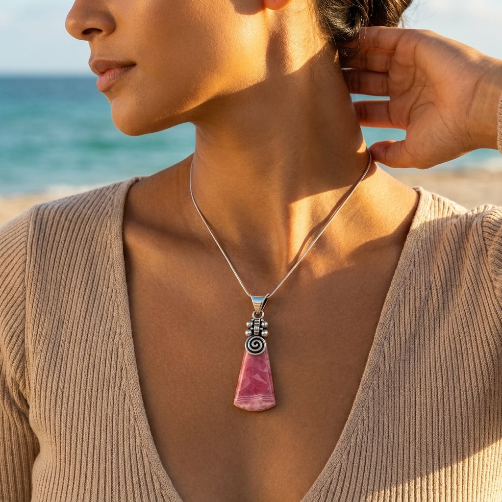 Spondylus & Silver 950 Pendant
